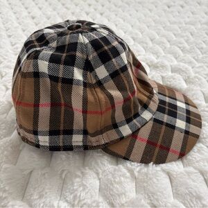 City Sport Check Print Hat Cap With Ear Flaps Pure New Wool